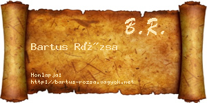 Bartus Rózsa névjegykártya