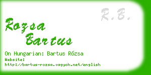 rozsa bartus business card